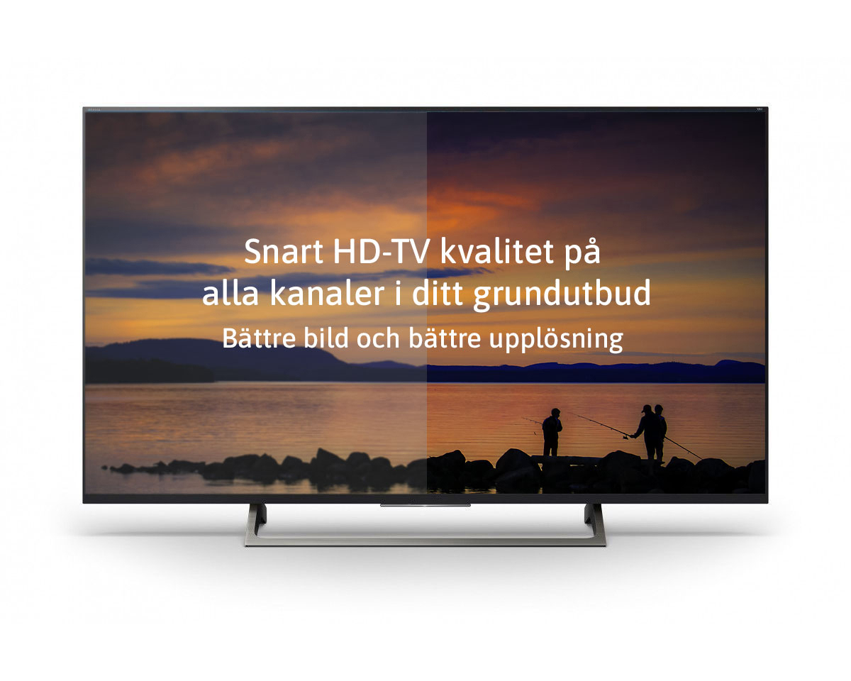 v-apparat som visar olika kvaliteter på bild.