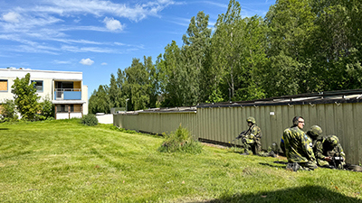 Militärövning i Valbo.