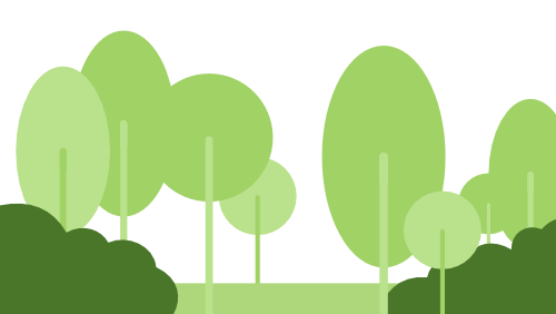 illustration träd och buskar