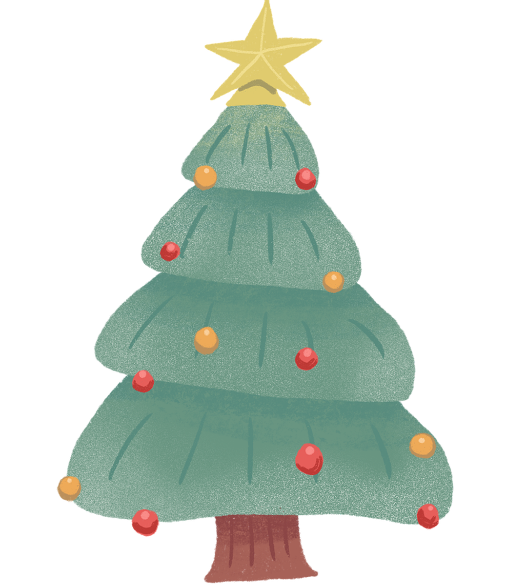 Illustration på julgran