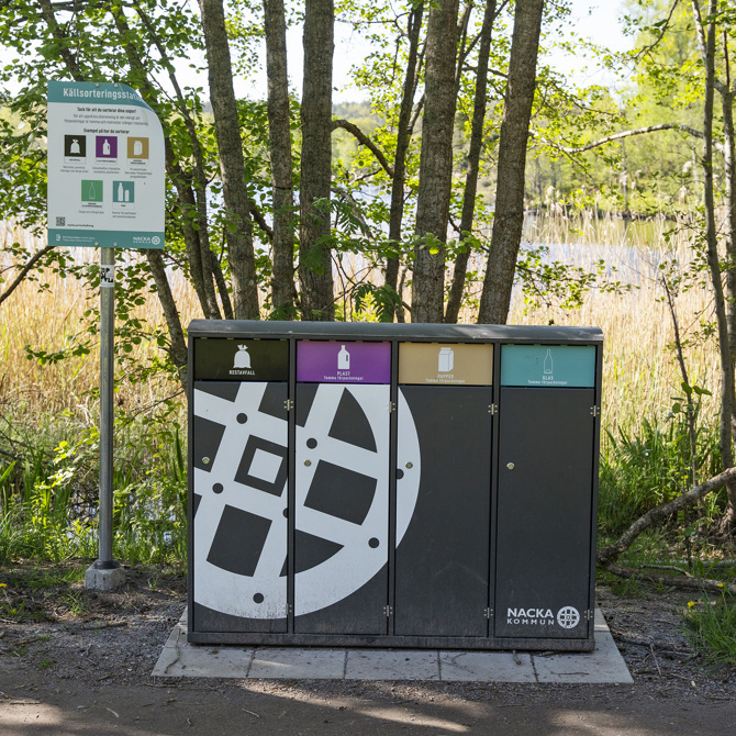 sorteringskärl på publik plats