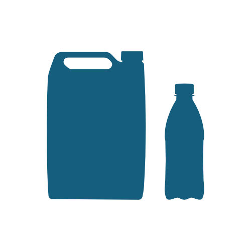 illustration vattendunk och PET-flaska